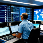 **

A bustling air traffic control room, filled with screens displaying weather patterns and flight routes. A professional, fully clothed air traffic controller is analyzing data, with a focused expression. Modern technology and equipment are visible. "Safe for work", "appropriate content", "fully clothed", "professional", "perfect anatomy", "natural pose", "high quality".

**