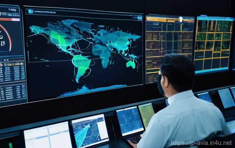항공운항관리사 역할과 책임 - **Prompt 2: Real-time Crisis Management**
    "A dynamic, close-up shot of a female airline dispatch...