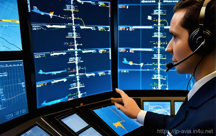 항공운항관리사와 관제사의 관계 - **Prompt for Air Traffic Controller:**
    "A determined female Air Traffic Controller (around 25-35...